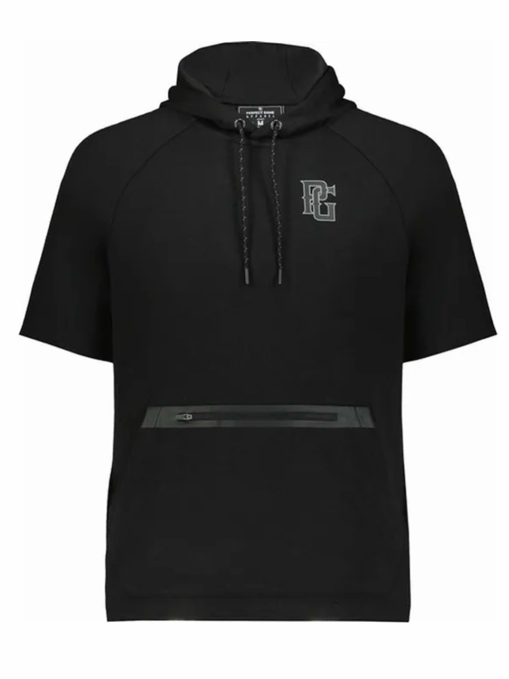 Perfect Game Apparel Black Short-Sleeve Hoodie with PG Monogram